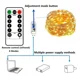 thumbnail image 5 of Cadena de luces LED de alambre de cobre, 100/200 luces LED USB con control remoto, 8 modos, decoración navideña a prueba de agua para Año Nuevo, 5 of 5