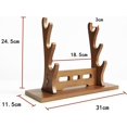thumbnail image 2 of Wooden Flute Rack, 3-Tier Display Holder, Multi-Tier Stand For Collecting Flutes,Scabbards,Woodwind Instruments, Cutting Tool,Organizer for Collecting, Displaying (Walnut), 2 of 8