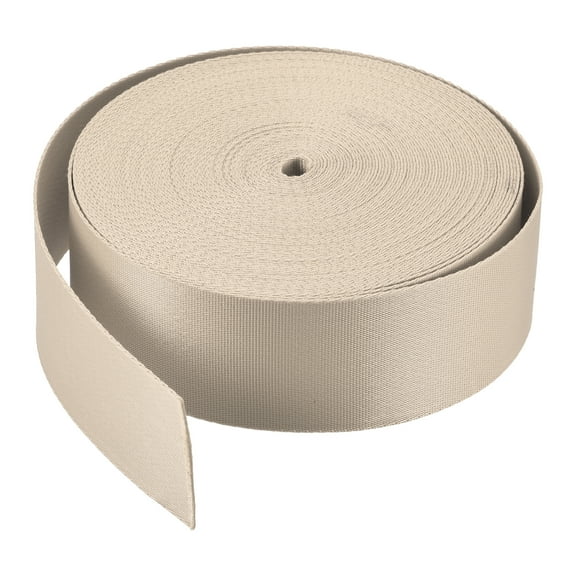 Flat Nylon Webbing Strap for Backpack, Luggage-rack, Outdoor and Indoor Use, High Strength and Durable Material Champagne