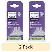 (2 pack) Philips Avent Natural Response Nipples, Extra Fast Flow (Flow 5), 2-Pack, SCY965/02