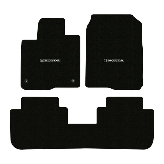 Lloyd Mats LogoMat Custom-Fit 3PC Carpet Floor Mats for 2023-2026 Honda HR-V, Black