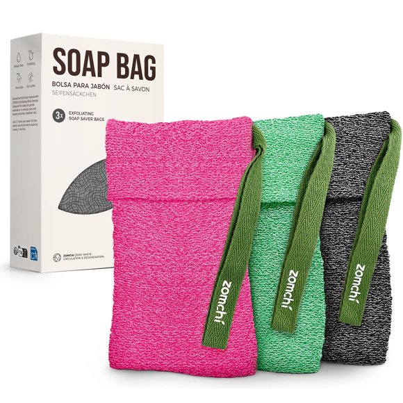 Bolsa para Jabón ZOMCHI Pack de 3 - Ahorro Exfoliante