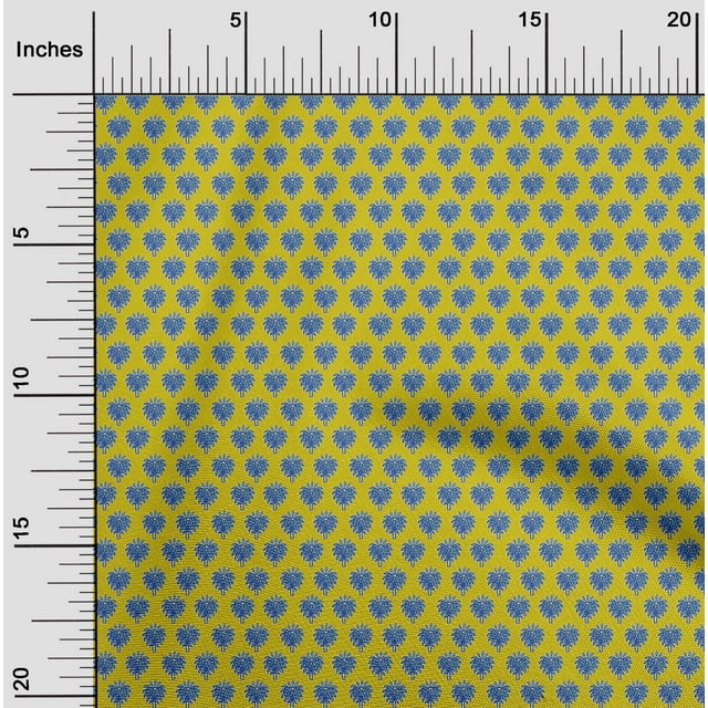 oneOone Tissu en Voile de Coton Biologique Imprimé Floral & Cygne Volant au Mètre 42 Pouces de Large
