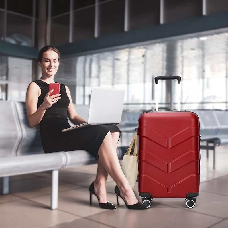 Hardside Carry On Luggage 22x14x9 Airline Approved with Spinner Wheels, Lightweight 20-inch Carry-On Suitcase for Men & Women
