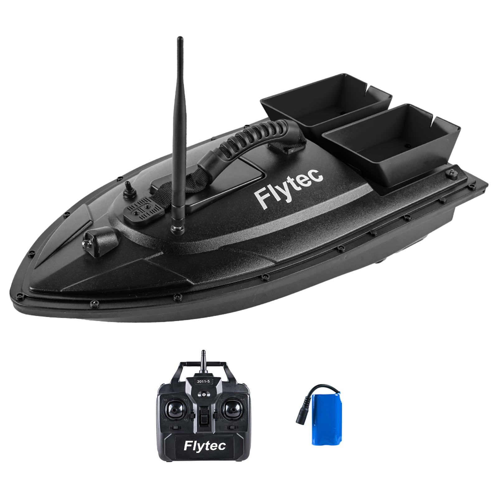 RUIXFFT RC Boat,Race Remote Control Boat,Fish Finder 500M Remote Control Fishing Bait Boat for Adults and Kids Black 