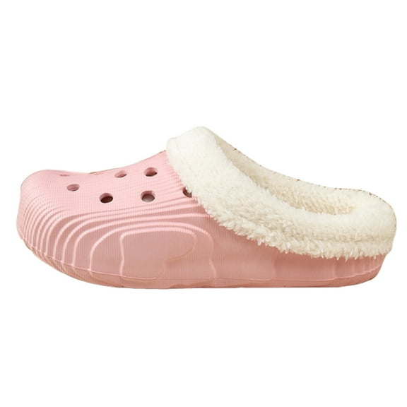 YLYL Mens Womens Clogs Winter House Slippers Fur Lined Non Slip Fuzzy Warm Slip on Indoor Outdoor Garden Shoes