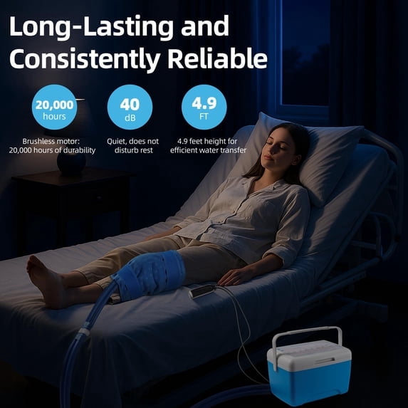 Cold Therapy Ice Machine with Compression and Timer - XL Universal Pad for Back Lumbar and Full Body Pain Relief