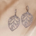 thumbnail image 2 of Boho Vintage Botanical Leaf Pendant Huggie Hoop Earrings for Women Stainless Steel Leaves Branch Ear Statement Jewelry, 2 of 5