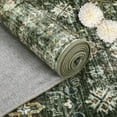 thumbnail image 5 of Hasoo Washable Rug 9' x 12' Rugs for Living Room Vintage Floral Farmhouse Indoor Non Slip Large Carpet for Bedroom, Green, 5 of 6