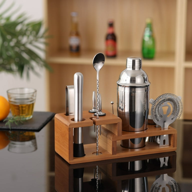 Touch of Mixology 14-Piece Stainless Steel Cocktail Mixer Set with