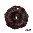 thumbnail image 2 of Curly Hair Bun Messy Synthetic Chignon Hairpiece Hair Bun Extensions 99J Wine Red, 2 of 5