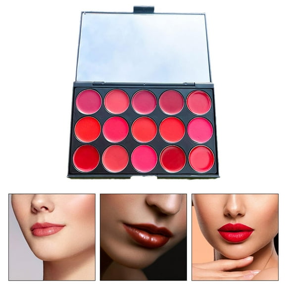 BELOVING 15 Colors Lip Palette Moistening Makeup Set Palette for Bar Wedding Beginner