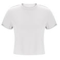 thumbnail image 6 of Htigea Clearance Women's Basic Crop Top Drop Shoulder T Shirt Half Sleeve Cropped Tee Crewneck Short Sleeve Casual Summer Solid Crop Tops Today Sales White,S, 6 of 6