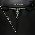 thumbnail image 5 of Yokua Women Sexy Low Rise G-String Lingerie Water Drop Diamond Thong Briefs Panties, 5 of 10