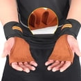 thumbnail image 1 of Guantes de levantamiento de pesas DYNWAVEMX con Soporte para muñeca transpirables marrón L, 1 of 8