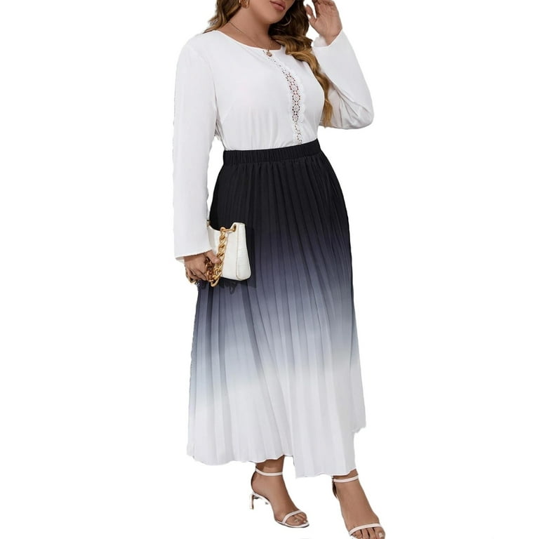 Long pleated skirt 4xl top