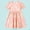 Pink, variant on Floral Print Casual Dress With Puff Sleeves, Breathable A-Line Silhouette For Warm Weather Comfort Pink Size 15