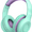 Green, variant on Mpow Kids Headphones with Microphone, Foldable 85/94dB Safe Volume Stereo Adjustable over Ear Headphones for Kids, Girls, Boys, Children, Share Function Wired Kids Headphones for School Tablet