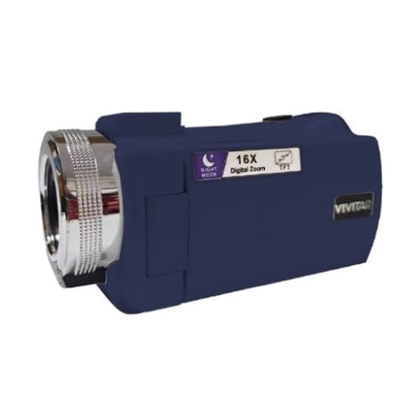 Vivitar PopCam America 250 Digital Camcorder - USA Celebration Edition Old Glory Blue 48MP Full HD 1080P Video 3 Flip Screen 16X Digital Zoom Camcorder with Built-in Mic for Vlogging & Travel
