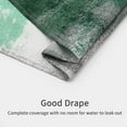 thumbnail image 4 of Emerald Green Shower Curtains with Hooks, Abstract Ombre Shower Curtain for Dark Green Bathroom Decor, Vintage Country Grunge Style, Paint Brush Bathtub Decor, 72 x 72, 4 of 6