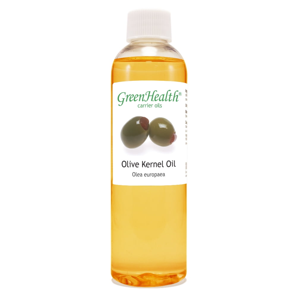 GreenHealth Olive Kernel Carrier Oil, 4 fl oz (118 ml) – 100% Pure Carrier Oil – Clear Plastic Bottle with Cap – for Massage, Body Oil & DIY Personal Care