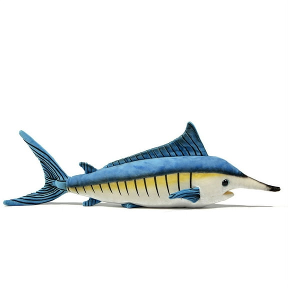 PuffPurrs Lifelike Marlin Plush Toy, Realistic Marlin Fish Teddy Stuffed Animal, Cute Ocean Animal Unique Pillow Toy Gift, 18.5 Inch