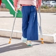 thumbnail image 3 of Muletas axilares Monicare para jóvenes de 1,48 m a 1,57 m. Muletas ergonómicas, ligeras, ajustables, de aluminio, con almohadillas y empuñaduras para las axilas (1 par, tamaño pequeño)., 3 of 5