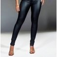 thumbnail image 3 of High Waist Slant Pocket Double Button PU Leather Skinny Stretchy Tapered Pants Punk Festival Style 2026 Women Bottoms, 3 of 6