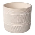 thumbnail image 1 of Maceta De Cerámica Better Homes & Gardens Estilo Acanalado Color Blanco, 1 of 4