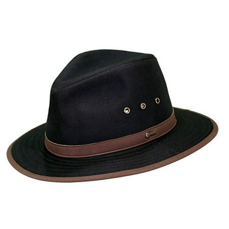 Leather Outback Hat - Outback Trading Hat Mens Quality Madison River Oilskin Leather 1462