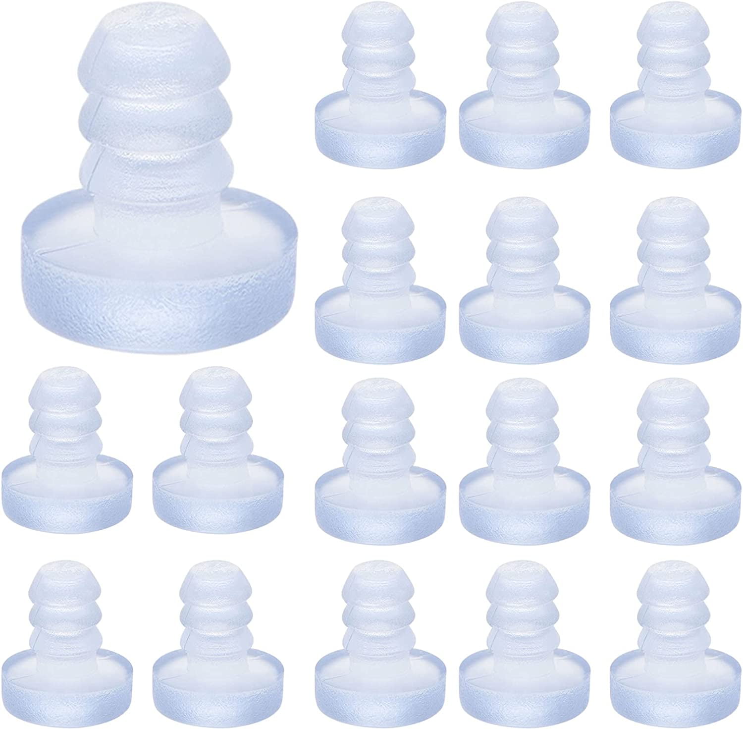 Pack of 100 transparent rubber bumpers, rubber buffers furniture