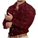 thumbnail image 2 of Blusa y camisa de manga larga con cuello vuelto para hombre, cárdigan liso a la moda con cuello vuelto, blusa de poliéster con botones para hombre, 2 of 5