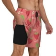 thumbnail image 3 of Fotbe Strawberry Floral Men’s Swim Trunks Quick Dry Swim Shorts Board Shorts with Mesh Lining-XX-Large, 3 of 9