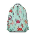 thumbnail image 3 of Tropical Sea Life Watercolor Backpack - Vintage Nautical Crab Design School Bag with Padded Straps & Organized Storage, 3 of 6