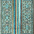 thumbnail image 1 of Ahgly Company Indoor Square Abstract Light Blue Modern Area Rugs, 7' Square, 1 of 4
