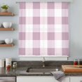 thumbnail image 5 of Pink Plaid Sheer Curtains 63 Inches Long, Spring Summer Farmhouse Buffalo Checkered Light Filering Curtains, Breathable Simi Curtain Privacy Drapes for Living Room Bedroom Window Treatment, 5 of 9