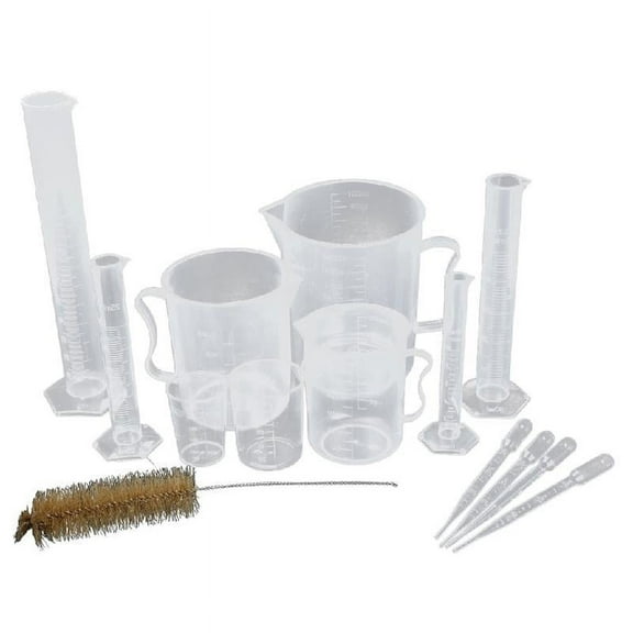 Zeiwohndc 11Pcs Graduated Cylinders, Beakers and Pipettes Set Science Lab Set
