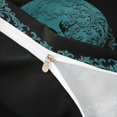 thumbnail image 3 of Homewish Antique Spooky Skull Twin Duvet Cover for Adults, Teal Victorian Hippie Floral Twin Bedding, Black Reversible, 2pcs, 1 Duvet Cover and 1 Pillowcase, 3 of 5