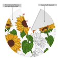 thumbnail image 4 of Kll 36" Christmas Tree Skirt Plump Sunflower And Sketch Xmas Tree Skirts Mat For New Year Xmas Holiday Party Indoor Outdoor Home Decoration, 4 of 9