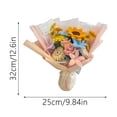 thumbnail image 3 of Handmade Crochet Bouquet, Knitted Sunflower & Rose Flower Bouquet, 12.6" Never Wilt Artificial Flowers for Valentine's Day, Mother's Day, Birthday Gift, Home Decor (Size & Style as Pictured), 3 of 4
