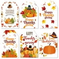 thumbnail image 2 of 60 Pieces Thanksgiving Autumn Gift Tags, Happy Thanksgiving Day Label Tags with String for Harvest Party Supplies,Pumpkin Maple Leaves Paper Hanging Tags for Fall Harvest Themed Party, 2 of 10