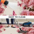 thumbnail image 4 of Pink Roses Outdoor Rug 3x5 Ft, Non Slip Washable Area Rug, Spring Floral Elegant Pastoral Butterfly Retro Patio Rugs Carpet Runner, Large Floor Mat for Indoor/Outdoor Deck Porch Camping, 4 of 8