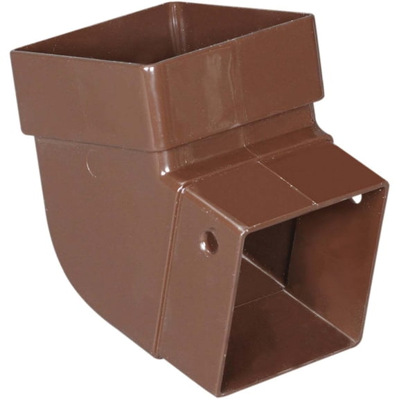 Amerimax Square Vinyl Gutter Elbow - Durable Metal - 2 In, Brown