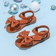 thumbnail image 2 of Gubotare Girls Roman Sandals Boys and Girls Lightweight Dual-Adjustable Sandal Buckles with Hook and Loop Heel Closure Size 3 (Brown,Big Kids 3), 2 of 7