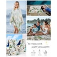 thumbnail image 5 of White Floral Beach Towels Oversized Super Absorbent, Pastoral Farmhouse Magnolia Flowers Leaves Lightweight Bath Towel Quick Dry Sets For Bathroom/Pool/Rv Camping/Beach Play/Gym Room/Picnic 30"x60", 5 of 8