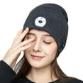 thumbnail image 2 of gorro Bluetooth con luz, gorro de punto musical mejorado con auriculares, gorro LED para correr, senderismo, regalos de Navidad unisex para hombres, mujeres y adolescentes Vhermosa 222006-2, 2 of 9