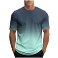 thumbnail image 1 of Gradient Print Short Sleeve Tee with Crew Neck for Everyday Casual Wear - Modern Gradient Design for Daily Use, 1 of 4