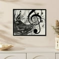 FANNA Music Notes 16x12in/20x16in Wall Art with Black Frame, Canvas