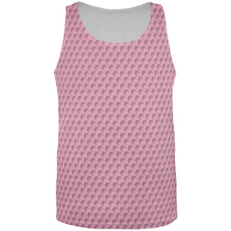 Golf Ball Pink All Over Adult Tank Top