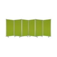 thumbnail image 3 of Contemporary Freestanding 3 Panel Olive Screen Room Divider With Rolling Casters, 3 of 6